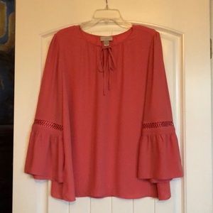 Coral blouse from Loft L